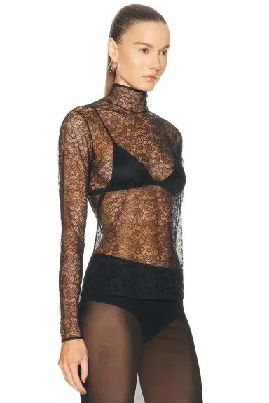 Kiki de Montparnasse Petite Fleur Long Sleeve Turtleneck Top | Thumbnail 2 Kiki de Montparnasse Petite Fleur Long Sleeve Turtleneck Top | Thumbnail 2