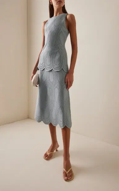Alexis Zandra Pointelle-Knit Midi Dress | Thumbnail 2 Alexis Zandra Pointelle-Knit Midi Dress | Thumbnail 2