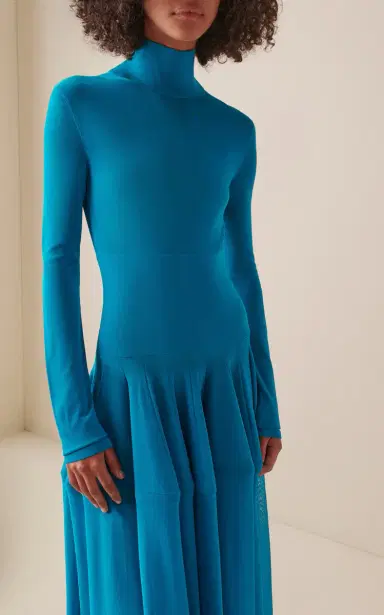 ALAÏA Peplum Jersey Maxi Dress | Thumbnail 3 ALAÏA Peplum Jersey Maxi Dress | Thumbnail 3