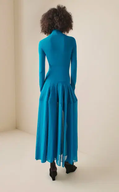 ALAÏA Peplum Jersey Maxi Dress | Thumbnail 4 ALAÏA Peplum Jersey Maxi Dress | Thumbnail 4