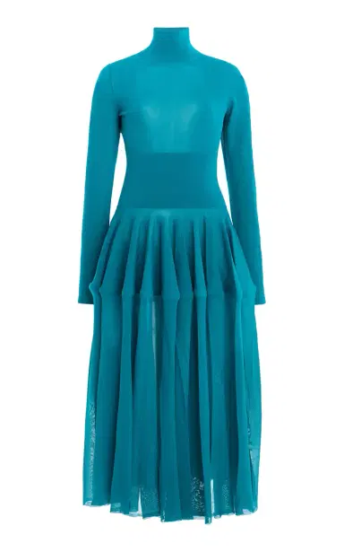 ALAÏA Peplum Jersey Maxi Dress | Thumbnail 6 ALAÏA Peplum Jersey Maxi Dress | Thumbnail 6