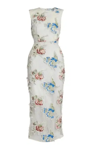Erdem Embroidered Shredded Mesh Midi Dress | Thumbnail 7 Erdem Embroidered Shredded Mesh Midi Dress | Thumbnail 7