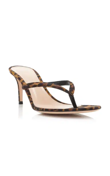 Gianvito Rossi Calypso Leopard-Print Suede Sandals | Thumbnail 4 Gianvito Rossi Calypso Leopard-Print Suede Sandals | Thumbnail 4