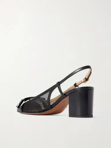 Valentino Garavani Valet Du Roi 60 Tasseled Leather And Mesh Slingback Pumps | Thumbnail 3 Valentino Garavani Valet Du Roi 60 Tasseled Leather And Mesh Slingback Pumps | Thumbnail 3