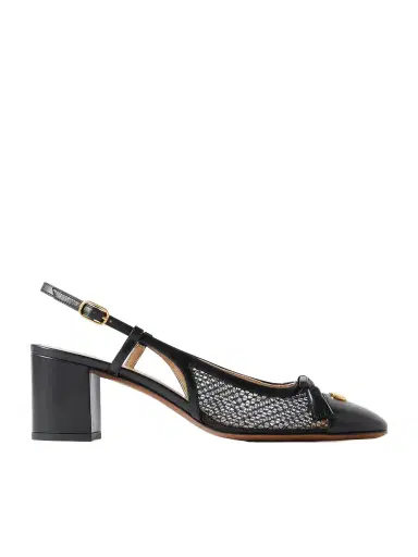 Valentino Garavani Valet Du Roi 60 Tasseled Leather And Mesh Slingback Pumps | Thumbnail 1 Valentino Garavani Valet Du Roi 60 Tasseled Leather And Mesh Slingback Pumps | Thumbnail 1