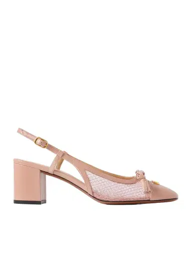 Valentino Garavani Valet Du Roi 60 Tasseled Leather And Mesh Slingback Pumps | Thumbnail 1 Valentino Garavani Valet Du Roi 60 Tasseled Leather And Mesh Slingback Pumps | Thumbnail 1