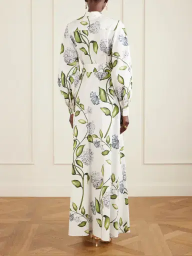 Oscar de la Renta Belted Floral-print Cotton-poplin Dress | Thumbnail 3 Oscar de la Renta Belted Floral-print Cotton-poplin Dress | Thumbnail 3