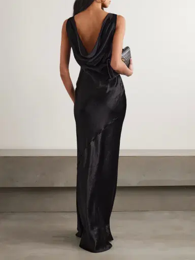 Abadia Draped Hammered-satin Gown | Thumbnail 2 Abadia Draped Hammered-satin Gown | Thumbnail 2