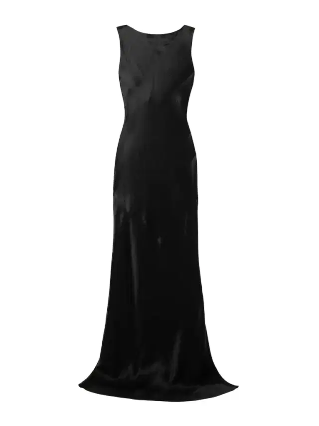 Draped Hammered-satin Gown Draped Hammered-satin Gown