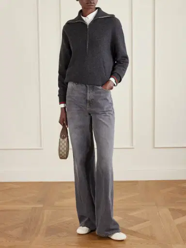 Gucci Shift Webbing-trimmed Canvas-jacquard And Suede Ballet Flats | Thumbnail 4 Gucci Shift Webbing-trimmed Canvas-jacquard And Suede Ballet Flats | Thumbnail 4
