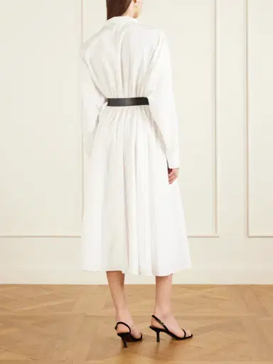 Norma Kamali Belted Gathered Shell Maxi Dress | Thumbnail 3 Norma Kamali Belted Gathered Shell Maxi Dress | Thumbnail 3