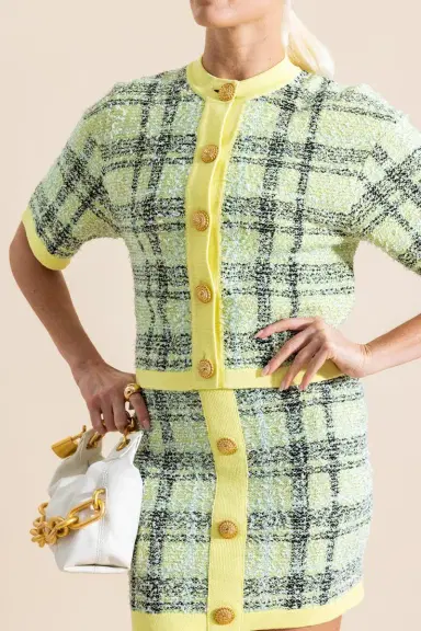 Balmain Buttoned Shiny Top | Thumbnail 2 Balmain Buttoned Shiny Top | Thumbnail 2