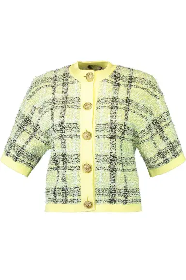 Balmain Buttoned Shiny Top | Thumbnail 1 Balmain Buttoned Shiny Top | Thumbnail 1