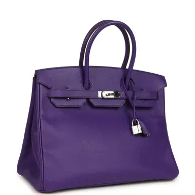 HERMÈS Pre-owned Hermes Birkin 35 Crocus Epsom Palladium Hardware | Thumbnail 2 HERMÈS Pre-owned Hermes Birkin 35 Crocus Epsom Palladium Hardware | Thumbnail 2