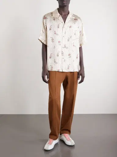 Valentino Garavani Camp-Collar Floral-Print Silk-Twill Shirt - Men | Thumbnail 2 Valentino Garavani Camp-Collar Floral-Print Silk-Twill Shirt - Men | Thumbnail 2