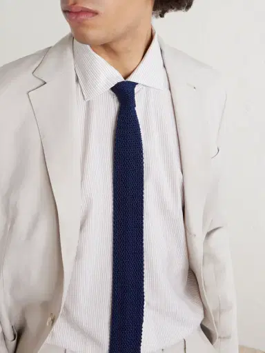 ELEVENTY Striped Cotton and Linen-Blend Shirt - Men | Thumbnail 5 ELEVENTY Striped Cotton and Linen-Blend Shirt - Men | Thumbnail 5
