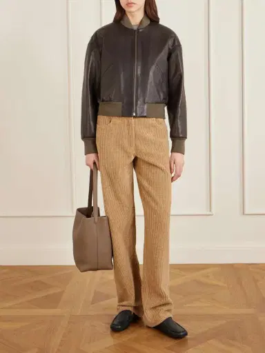The Row Morisel Leather Down Bomber Jacket | Thumbnail 2 The Row Morisel Leather Down Bomber Jacket | Thumbnail 2