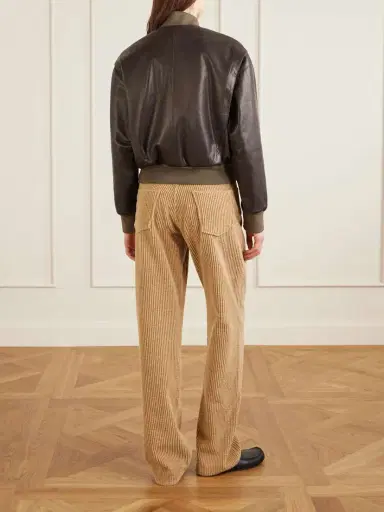 The Row Morisel Leather Down Bomber Jacket | Thumbnail 3 The Row Morisel Leather Down Bomber Jacket | Thumbnail 3