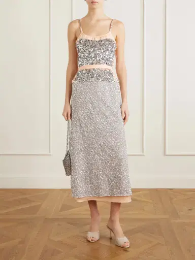 Rabanne Sequined Chiffon Maxi Dress | Thumbnail 2 Rabanne Sequined Chiffon Maxi Dress | Thumbnail 2
