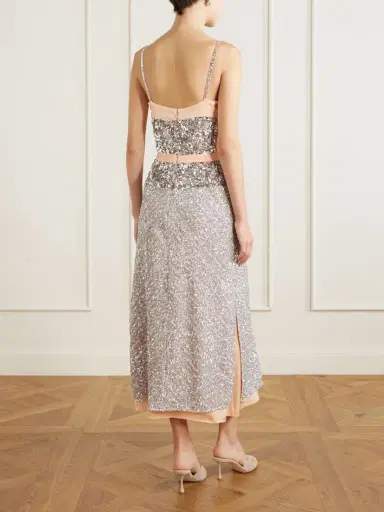 Rabanne Sequined Chiffon Maxi Dress | Thumbnail 3 Rabanne Sequined Chiffon Maxi Dress | Thumbnail 3