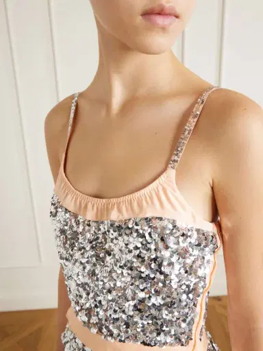 Rabanne Sequined Chiffon Maxi Dress | Thumbnail 4 Rabanne Sequined Chiffon Maxi Dress | Thumbnail 4