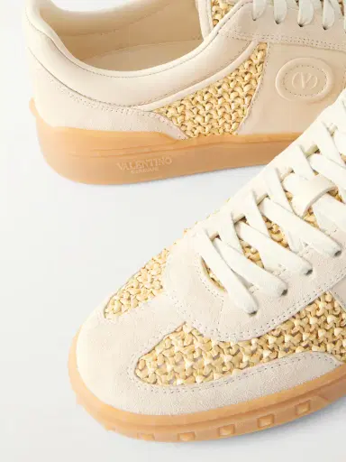 Valentino Garavani Upvillage Raffia-trimmed Suede Sneakers | Thumbnail 5 Valentino Garavani Upvillage Raffia-trimmed Suede Sneakers | Thumbnail 5