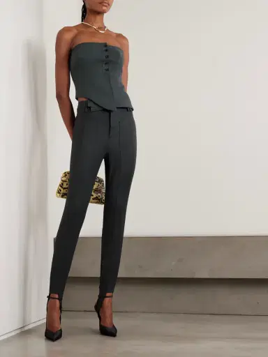 Jean Paul Gaultier Wool-blend Twill Leggings | Thumbnail 2 Jean Paul Gaultier Wool-blend Twill Leggings | Thumbnail 2