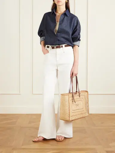 Anya Hindmarch Bow Leather-trimmed Raffia Tote | Thumbnail 3 Anya Hindmarch Bow Leather-trimmed Raffia Tote | Thumbnail 3