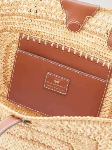 Anya Hindmarch Bow Leather-trimmed Raffia Tote | Thumbnail 6 Anya Hindmarch Bow Leather-trimmed Raffia Tote | Thumbnail 6