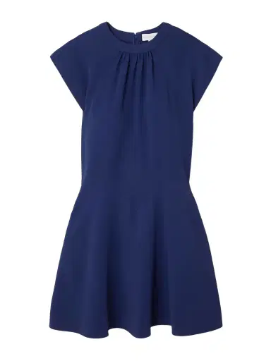 Stella McCartney Gathered Crepe Mini Dress | Thumbnail 1 Stella McCartney Gathered Crepe Mini Dress | Thumbnail 1