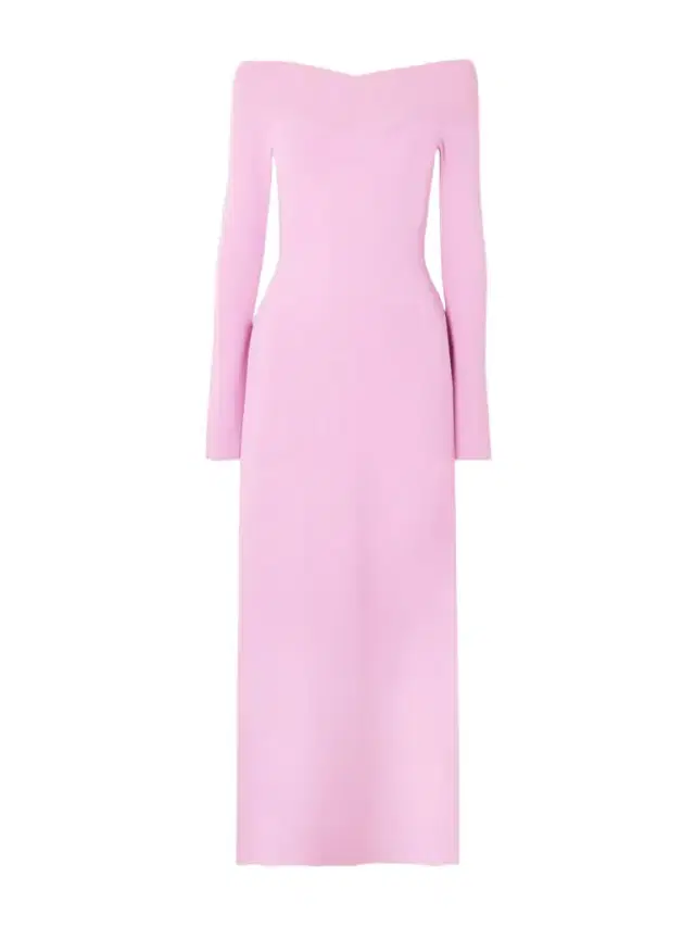 Off-the-shoulder Knitted Midi Dress Off-the-shoulder Knitted Midi Dress