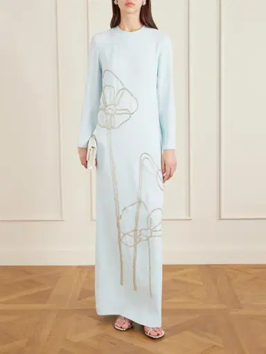 Costarellos Zarie Crystal-embellished Crepe Gown | Thumbnail 2 Costarellos Zarie Crystal-embellished Crepe Gown | Thumbnail 2