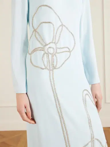 Costarellos Zarie Crystal-embellished Crepe Gown | Thumbnail 4 Costarellos Zarie Crystal-embellished Crepe Gown | Thumbnail 4