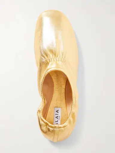 Alaïa Metallic Leather Ballet Flats | Thumbnail 5 Alaïa Metallic Leather Ballet Flats | Thumbnail 5