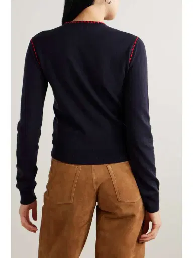 Loewe Tie-detail Embroidered Knitted Top | Thumbnail 3 Loewe Tie-detail Embroidered Knitted Top | Thumbnail 3