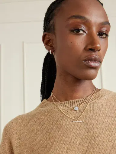 Lucy Delius Chubby 14-karat Gold Diamond Hoop Earrings | Thumbnail 3 Lucy Delius Chubby 14-karat Gold Diamond Hoop Earrings | Thumbnail 3