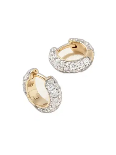 Lucy Delius Chubby 14-karat Gold Diamond Hoop Earrings | Thumbnail 1 Lucy Delius Chubby 14-karat Gold Diamond Hoop Earrings | Thumbnail 1