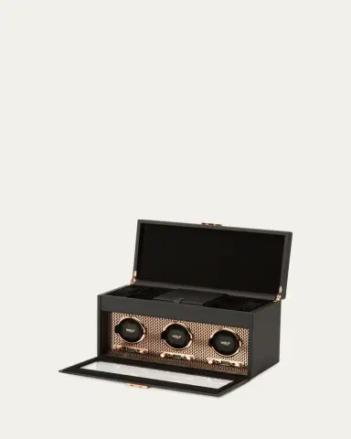 Wolf Axis Triple Watch Winder with Storage | Thumbnail 2 Wolf Axis Triple Watch Winder with Storage | Thumbnail 2