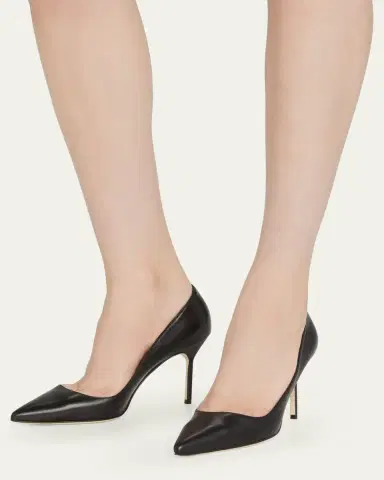 Manolo Blahnik Lambskin Leather Stiletto Pumps | Thumbnail 3 Manolo Blahnik Lambskin Leather Stiletto Pumps | Thumbnail 3