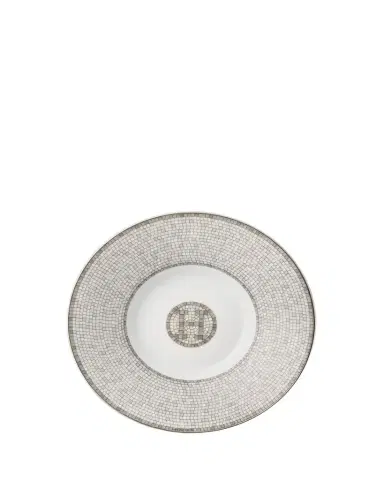 HERMÈS Mosaique Au 24 Platinum Coffee Cup and Saucer Set | Thumbnail 1 HERMÈS Mosaique Au 24 Platinum Coffee Cup and Saucer Set | Thumbnail 1