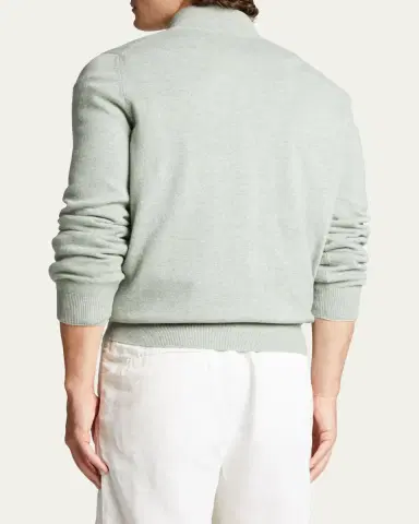 Brunello Cucinelli Men's Cashmere 1/4-Zip Sweater | Thumbnail 3 Brunello Cucinelli Men's Cashmere 1/4-Zip Sweater | Thumbnail 3