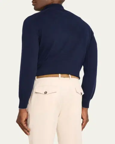 Brunello Cucinelli Men's Cashmere 1/4-Zip Sweater | Thumbnail 7 Brunello Cucinelli Men's Cashmere 1/4-Zip Sweater | Thumbnail 7