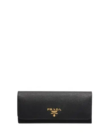 Prada Bifold Flap Leather Long Wallet | Thumbnail 1 Prada Bifold Flap Leather Long Wallet | Thumbnail 1