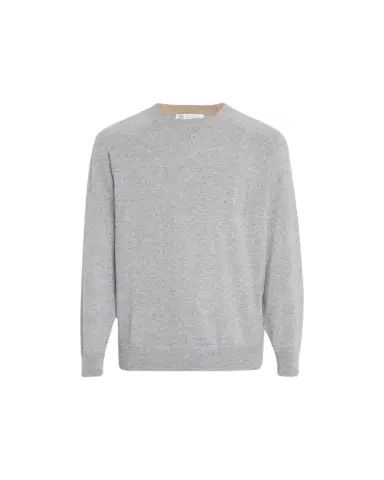 Brunello Cucinelli Men's Cashmere Raglan Crewneck Sweater | Thumbnail 1 Brunello Cucinelli Men's Cashmere Raglan Crewneck Sweater | Thumbnail 1