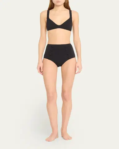 Lisa Marie Fernandez Magdalena Seersucker Two-Piece Bikini Set | Thumbnail 3 Lisa Marie Fernandez Magdalena Seersucker Two-Piece Bikini Set | Thumbnail 3