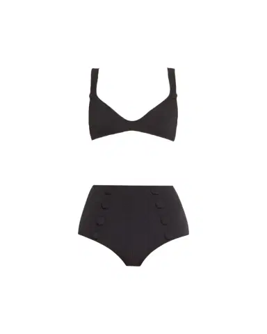 Lisa Marie Fernandez Magdalena Seersucker Two-Piece Bikini Set | Thumbnail 1 Lisa Marie Fernandez Magdalena Seersucker Two-Piece Bikini Set | Thumbnail 1