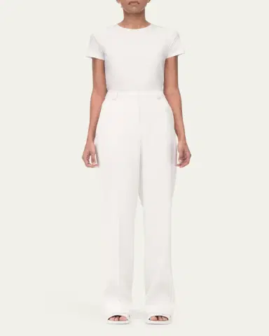 Another Tomorrow Wide-Leg Fluid Trousers | Thumbnail 3 Another Tomorrow Wide-Leg Fluid Trousers | Thumbnail 3