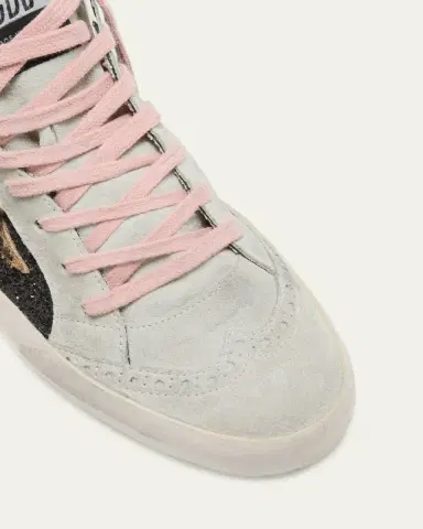 Golden Goose Mid Star Glitter Leopard Wing-Tip Sneakers | Thumbnail 3 Golden Goose Mid Star Glitter Leopard Wing-Tip Sneakers | Thumbnail 3