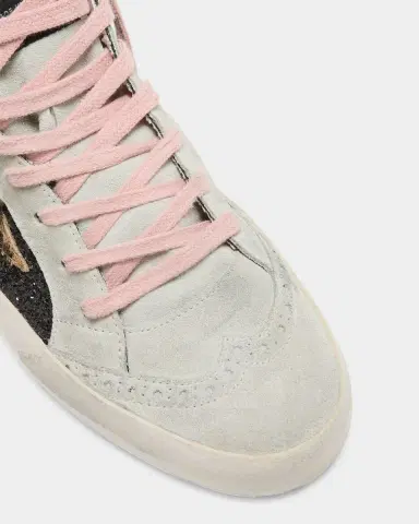 Golden Goose Mid Star Glitter Leopard Wing-Tip Sneakers | Thumbnail 4 Golden Goose Mid Star Glitter Leopard Wing-Tip Sneakers | Thumbnail 4