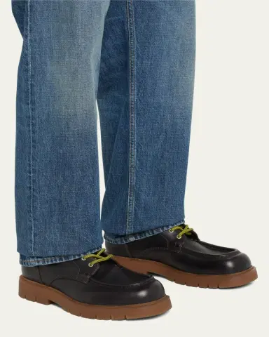 Bottega Veneta Men's Haddock Leather Lace-Up Boots | Thumbnail 3 Bottega Veneta Men's Haddock Leather Lace-Up Boots | Thumbnail 3